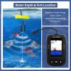 Portable Fish Finder Fishing Sonar Sounder 100M Depth Range 45 Degrees Sonar Coverage Echo Sounder Fishing Finder Lake Sea Fishing